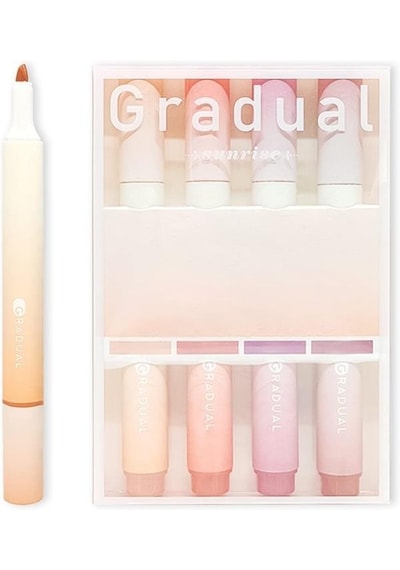 Gradual Pembe Soft Renkler 4lü Fosforlu Kalem Seti Pembe
