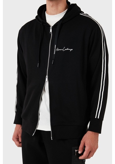 Armani Exchange Erkek Kapüşonlu Sweatshirt - Siyah Black