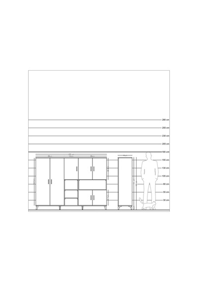Hyperion Dolap 13 Raflı 7 Kapaklı 220x44x163 Antrasit-çam Atlas Çam - Antrasit Hyperion Dolap 13 Raflı 7 Kapaklı 220x44x163 Antrasit-çam Atlas Çam - Antrasit