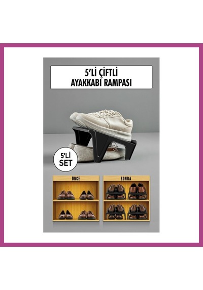Gees Global 5 Li Set Çiftli Ayakkabı Rampası & Ayakkalık Düzenleyici & Organizer Gbzs Çok Renkli Gees Global 5 Li Set Çiftli Ayakkabı Rampası & Ayakkalık Düzenleyici & Organizer Gbzs Çok Renkli