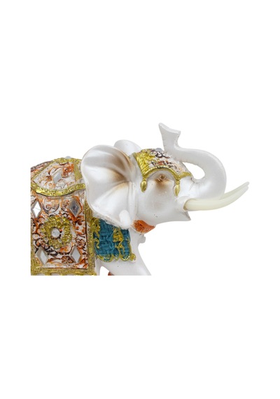 Lüks Ayna Ve Nakış İşlemeli Feng Shui Fil Heykeli Dekoratif Biblo 17 Cm. Yeni Yıl Ev & Ofis Hediyesi