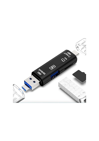 Smart Otg 3in1 Type-c Ve Micro Usb Tf Card Reader Otg- 5775 Renkli