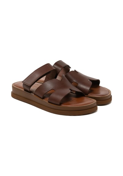 148 Brown Terlik Kadın 26224 Myconian 2025 Greek Sandal Kahverengi