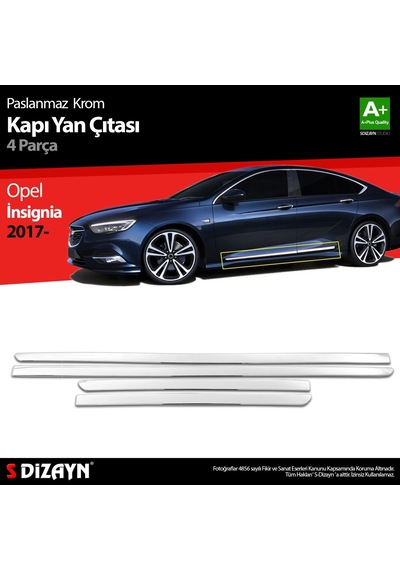 Opel İnsignia Krom Kapı Yan Çıtası 4 Prç 2017 Üzeri