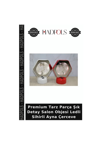 Premium Tarz Parça Şık Detay Salon Objesi Ledli Sihirli Ayna Çerceve Çok Renkli