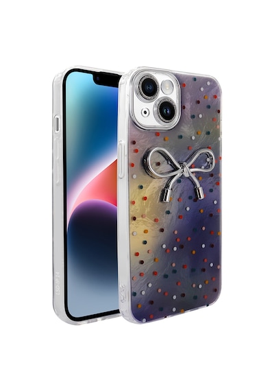Apple Uyumlu iPhone 13 Kılıf Kamera Korumalı Figürlü Zore Ponti Silikon Kapak Lila