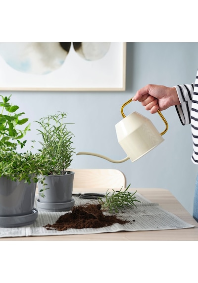 Ikea Vattenkrasse Sulama Kabı 0,9 L 16x27x16 Cm Beyaz Altın