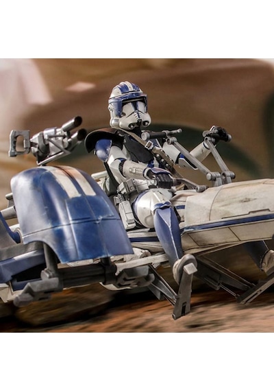 Hot Toys Heavy Weapons Clone Trooper And Barc Speeder With Sidecar Sixth Scale Figure Set - 911169 - Star Wars / The Clone Wars - Tms77