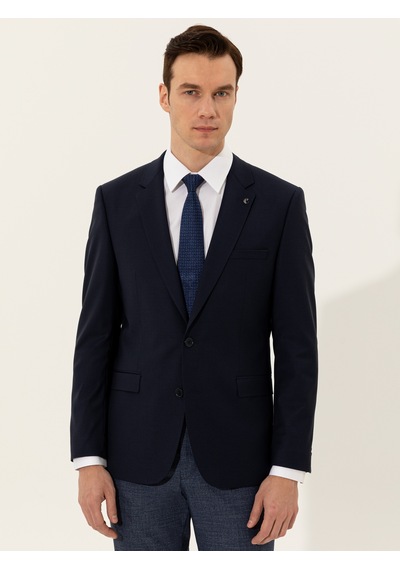 Cacharel Lacivert Slim Fit Ceket