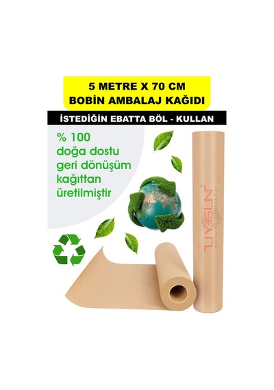 70 Cm X 5 Metre Bobin Rulo Kraft Rengi Ambalaj Kağıdı, Ev Eşyası, Çeyiz, Hediye, Ürün Paketleme