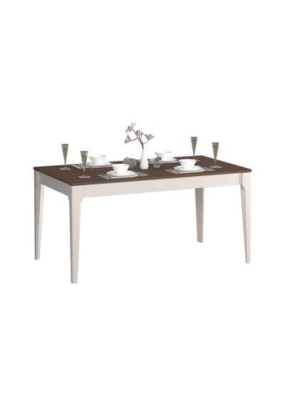 Milano Açılır Yemek Masası - Vizon/zebra 160-200x78x90 Cm