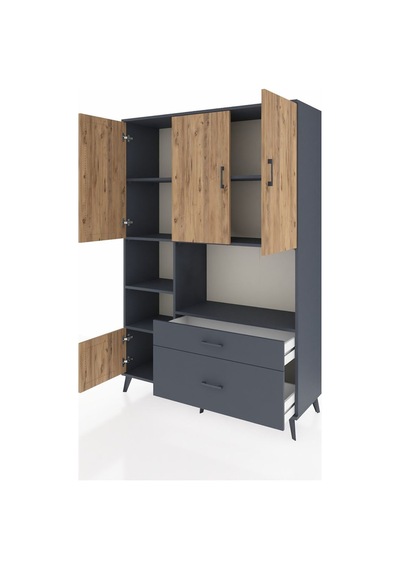 Hyperion Dolap 7 Raflı 2 Çekmeceli 5 Kapaklı 132x44x195 Antrasit-çam/antrasit Atlas Çam/antrasıt Hyperion Dolap 7 Raflı 2 Çekmeceli 5 Kapaklı 132x44x195 Antrasit-çam/antrasit Atlas Çam/antrasıt