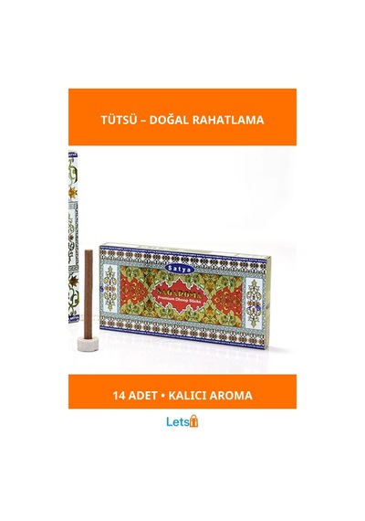 Doğal Huzur Verici Sagaroma Tütsü 14 Adet