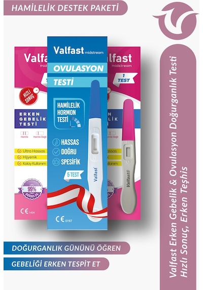 Hamilelik Planlama Seti - 5 Adet Ovulasyon Yumurtlama + 2 Adet Erken Gebelik Testi