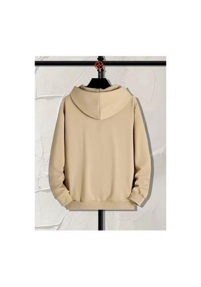 Medinenur Black Baskılı 2 Iplik Şardonlu Sweatshirt Bej