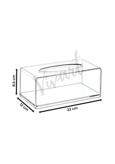 Vivart Üstü Desenli Clear Peçete Organizeri Z Peçetelik Şeffaf 22 X 12 Diğer