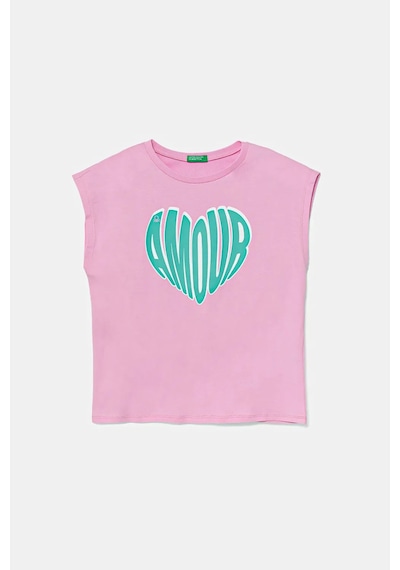 United Colors Of Benetton Kız Çocuk T Shirt 3jerc10pb Açık Pembe Açık Pembe