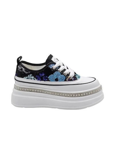 Guja 25y423-6 Gizli Dolgu Pulpayetli Kadın Sneaker Ayakkabı Siyah
