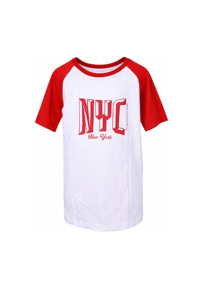 Trender Nyc Parçalı Beyaz-kırmızı Erkek Çocuk T-shirt 26ydt1000056