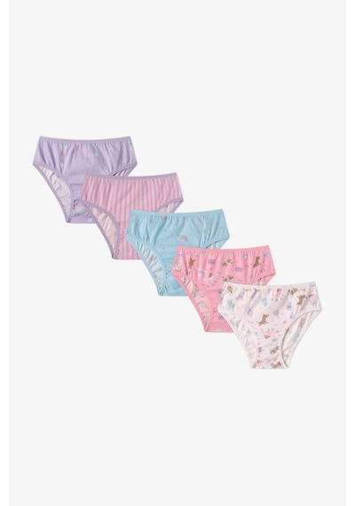 Penti Kız Çocuk Kitty Hug Pamuklu 5li Slip Külot Çok Renkli