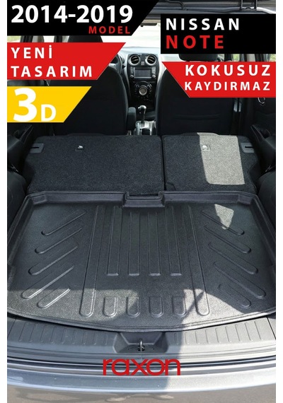 Nissan Note 2014 2019 Bagaj Havuzu 3d Özel Kalıp Su Geçirmez Kaymaz