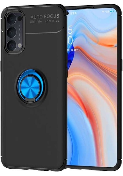 Oppo Reno 4 Kilif Lens Yüzüklü Tam Korumali Silikon Kapak 463563081