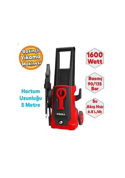 Rodex RDX7111 Portatif Basıçlı Yıkama 1800W 100/150 Bar