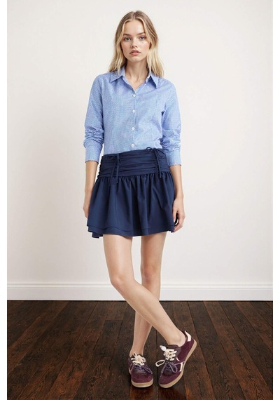 Defacto Coool Fitted Poplin Uzun Kollu Gömlek G0996ax25aube439 Mavi