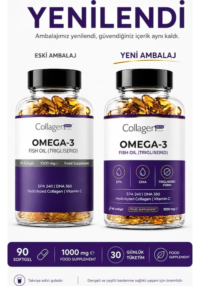 Collagen Forte Platinum Omega 3 Premium Balık Yağı 90 Kapsül