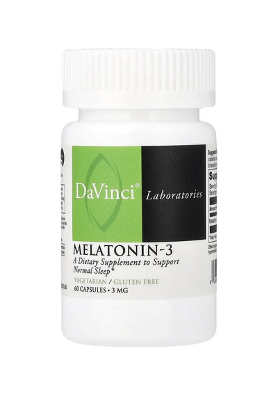 Davinci Laboratories, Melatonin-3, 3 Mg, 60 Capsules