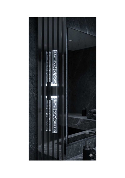 Bubblelight Large 51 Cm Modern Tasarım Led Aplik - Duvar Lambası - Antrasit Gri - Pilli - Beyaz Led Antrasit Pilli