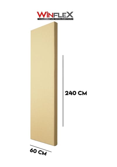 Akustik Kumaş Kaplı Panel-60x240cm Krem