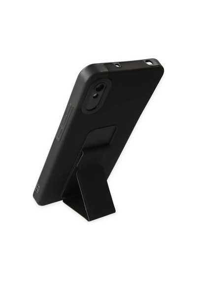 Newface Xiaomi Redmi 9a Kılıf Mega Standlı Silikon - Siyah