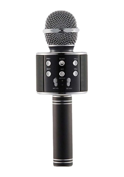 Bluetooth Karaoke Mikrofon Kablosuz Hoparlörlü, Led Işıklı, Şarjlı