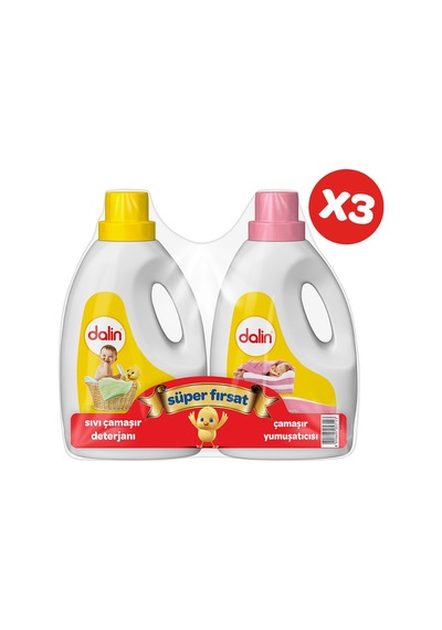 Sıvı Deterjan 1200 Ml Çamaşır Yumuşatıcısı 1200 Ml X 3 Adet