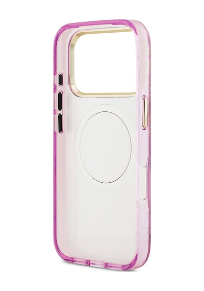 Apple Uyumlu iPhone 17 Pro Kılıf Guess Lisanslı M-safeli Simli Çiçek Desenli Metal Kamera Çerçeveli Kapak Mor Mor