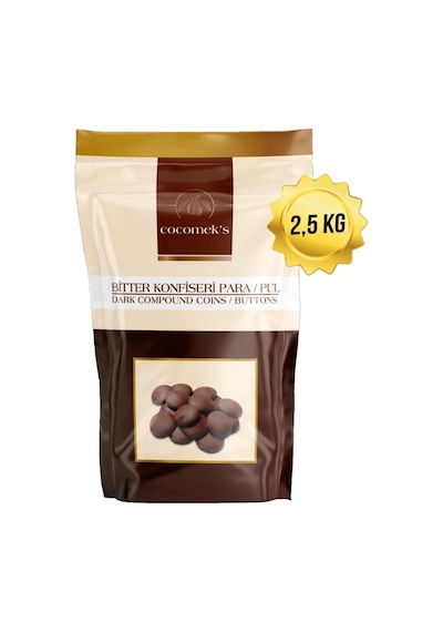 Cocomeks Bitter Konfiseri Para Pul Çikolata 2.5kg