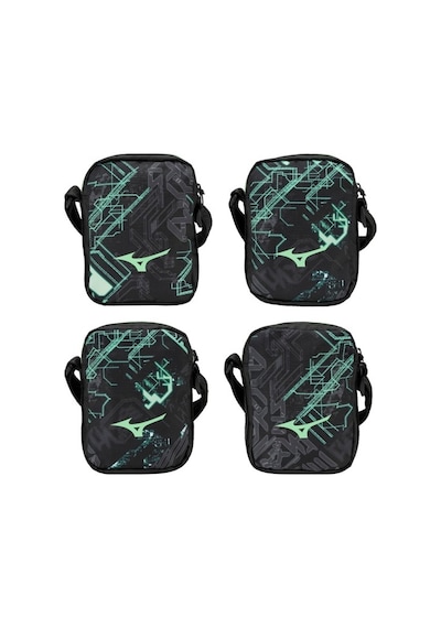 Mizuno Pouch Waso Unisex Çanta Siyah / Yeşil Çok Renkli
