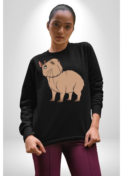 Chispi Unisex Siyah Sweatshirt Siyah