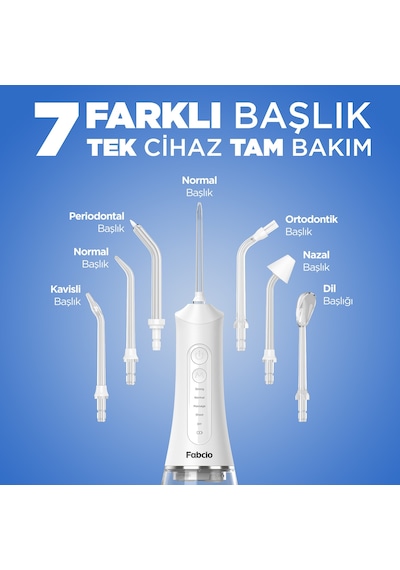 Fabcio Mysmile 7 İn 1 Smart Taşınabilir Ağız Duşu + Diş Mine Bakım Serumu Hediye