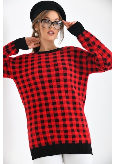 Ftz Women Kadın Kare Desen Bluz Siyah 21-6334-siyah Ftz Women Kadın Kare Desen Bluz Siyah 21-6334-siyah