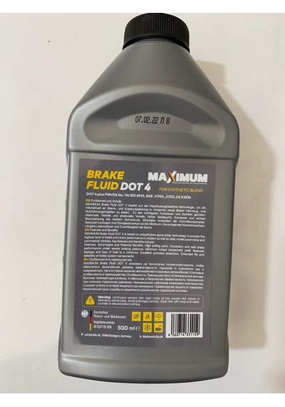 Maxımum Dot4 Fren & Debriyaj Hidrolik Yağı 500 Ml D.t.2022