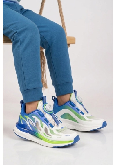 Cool Saks Geniş Kalıp Fileli Hafif Esnek Erkek Çocuk Spor Ayakkabı Zeo F Saks Mavi