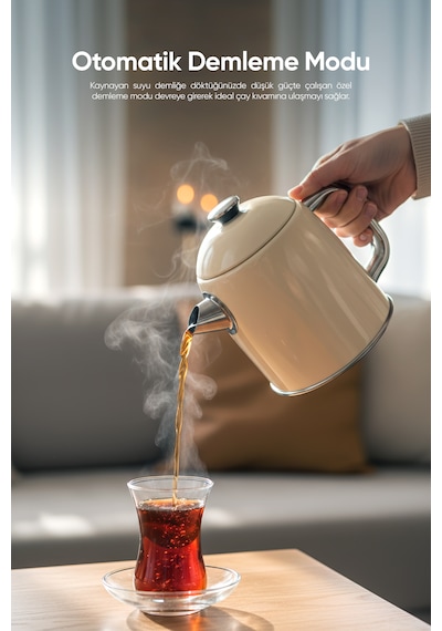 Fressi Dijital Standlı Çelik Çay Makinesi 2 In 1 Su Isıtıcısı & Çaycı Fr-cm26 Lavena