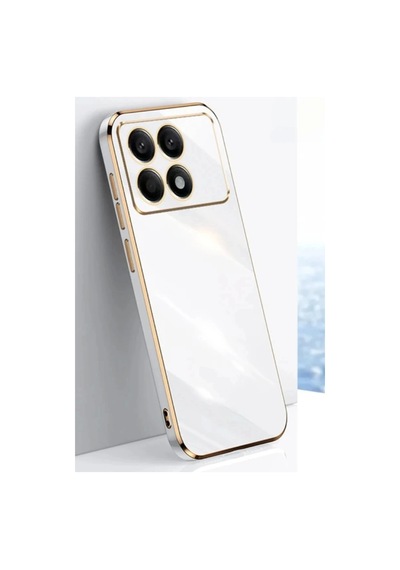 Xiaomi Poco X6 Pro Kılıf Volet Silikon - Beyaz Çok Renkli