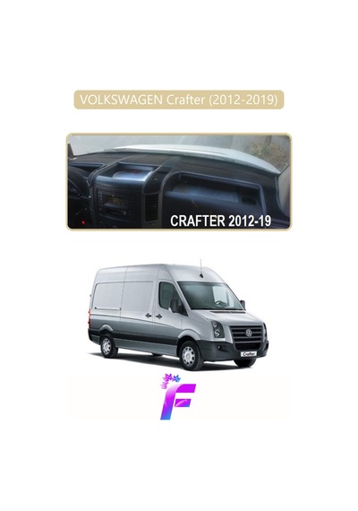 Volkswagen Crafter 2012-2019 Uyumlu Torpido Örtüsü Yansıma Önleyici Koruma Hızlı Montaj K73 Bej