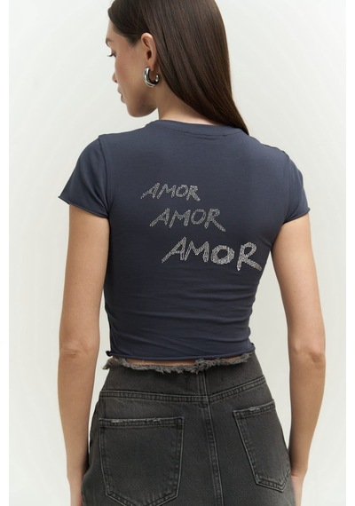 Mai Collection 2733 - El Amor Antrasit Penye Crop