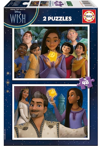 Educa 2x48 Parçalık İkili 4-6 Yaş Çocuk Puzzle - Disney Wish - Kız Çocuk 1 Adet