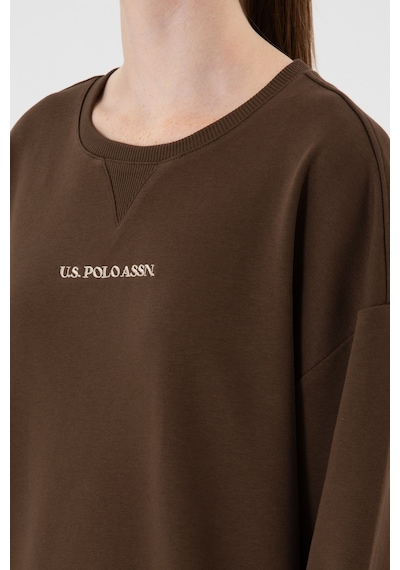 U.S. Polo Assn. Kadın Kahverengi Bisiklet Yaka Sweathırt 50313562-VR029
