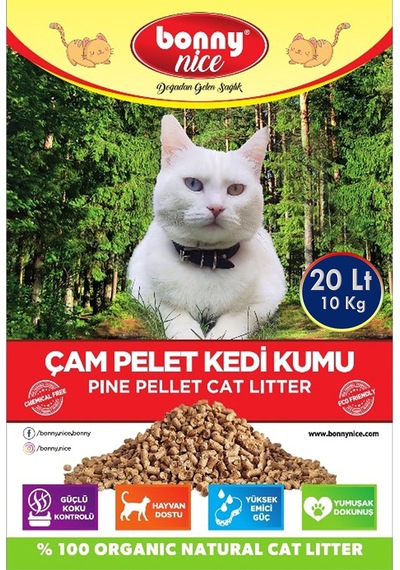 Bonny Nice Doğal Çam Peleti Kedi Kumu 20 L